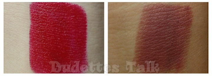 Christine Princess Lipstick in Windsor -383 & Orchid Purple -110 -Swatched.