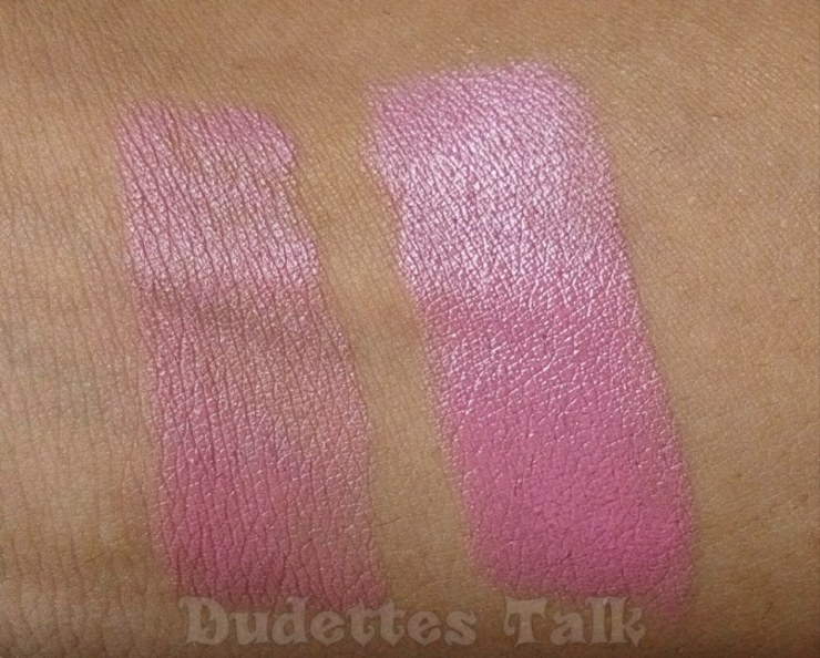MUA lipstick in "Tulip" -Swatched (In natural light).